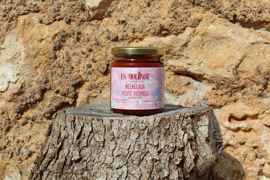 Jar of Red pepper jam by Es Molinot