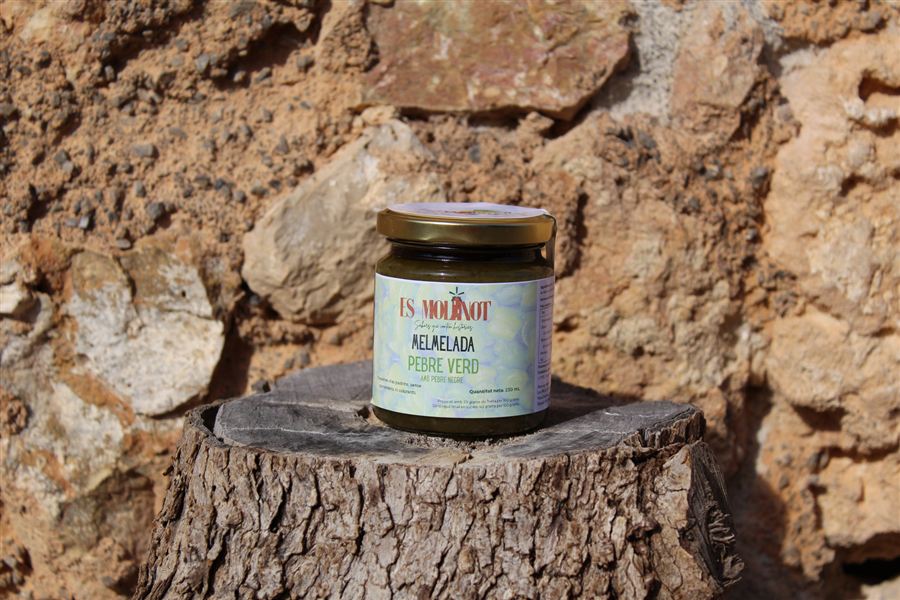 Jar of Green pepper jam by Es Molinot